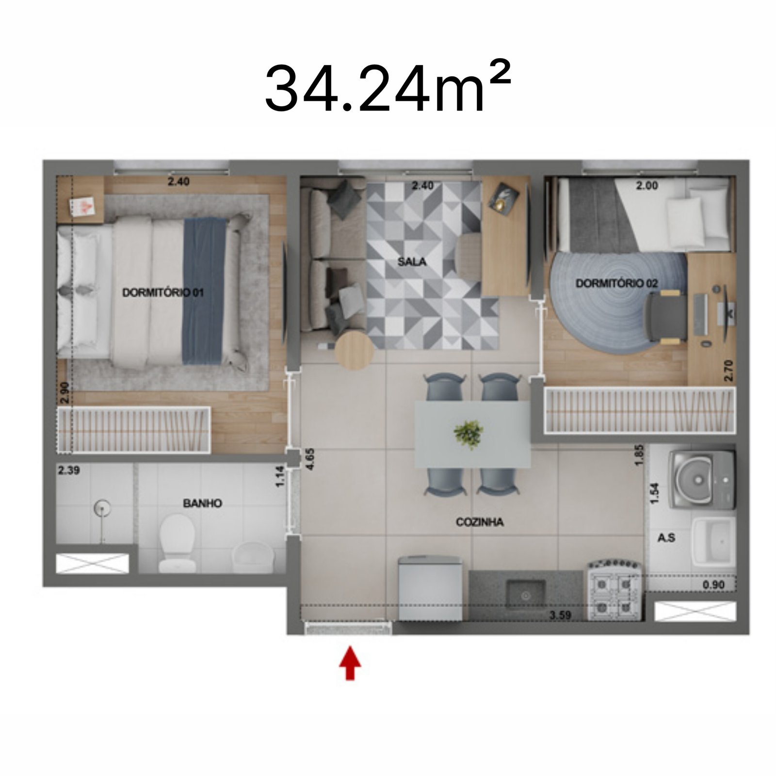 34.24m²